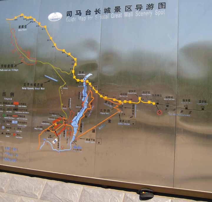 Map to Simatai Great Wall