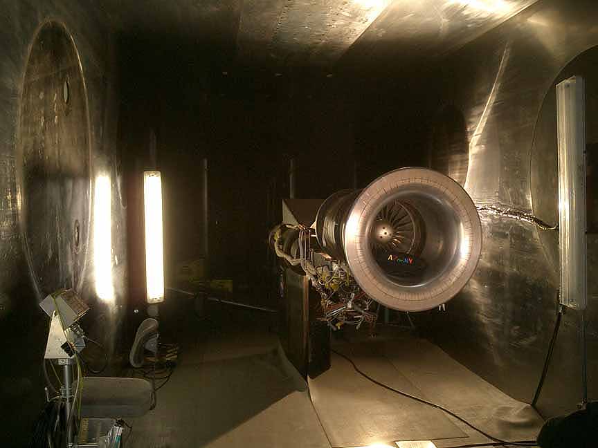 test model in the test chamber